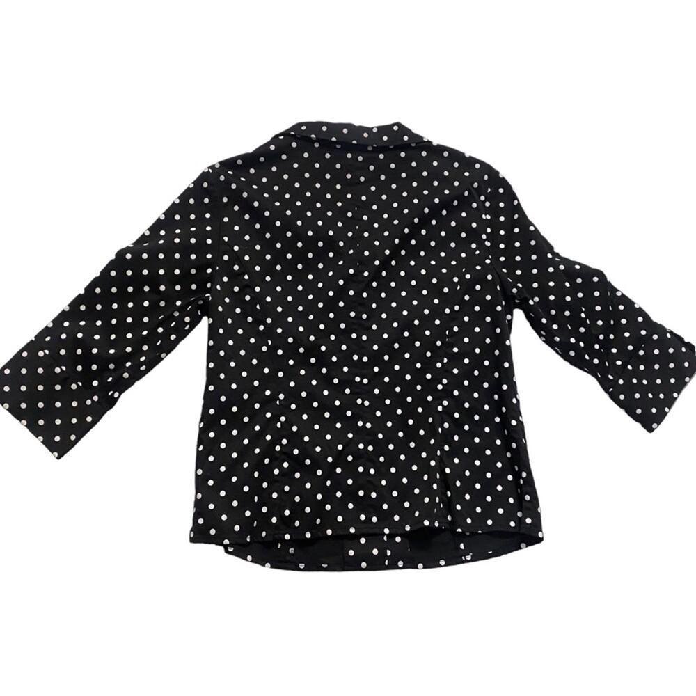 Vintage Pendleton Black and White Polka Dot Skirt Suit Jacket Matching 90s Set - Picture 12 of 15